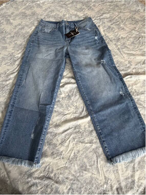 Flamingals wide-leg cropped jeans L